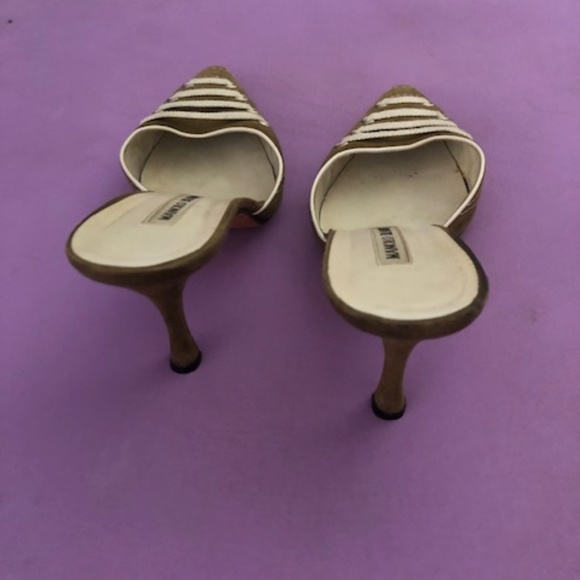 Manolo Blahnik olive slip ons - Picture 5 of 7